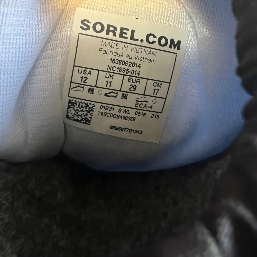 12 Toddler Sorel Kids Blue, Black and Yellow Insulated Snow Boots